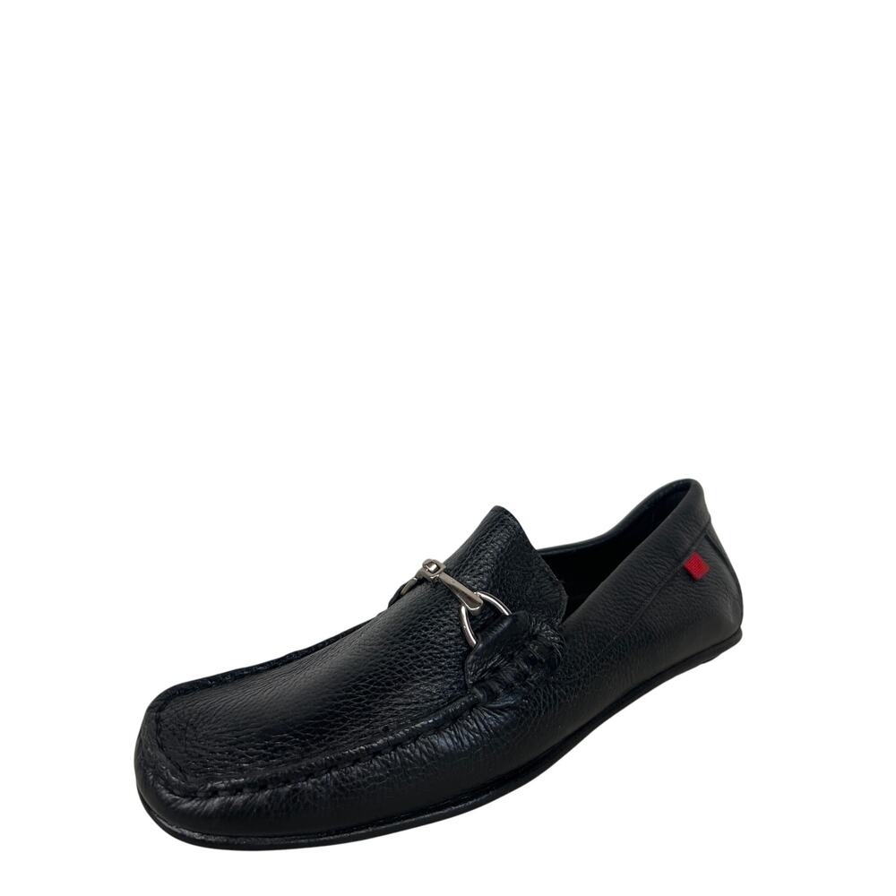 Marc Joseph SZ 7.5 Genuine Leather loafers slip on dress shoes mens black
